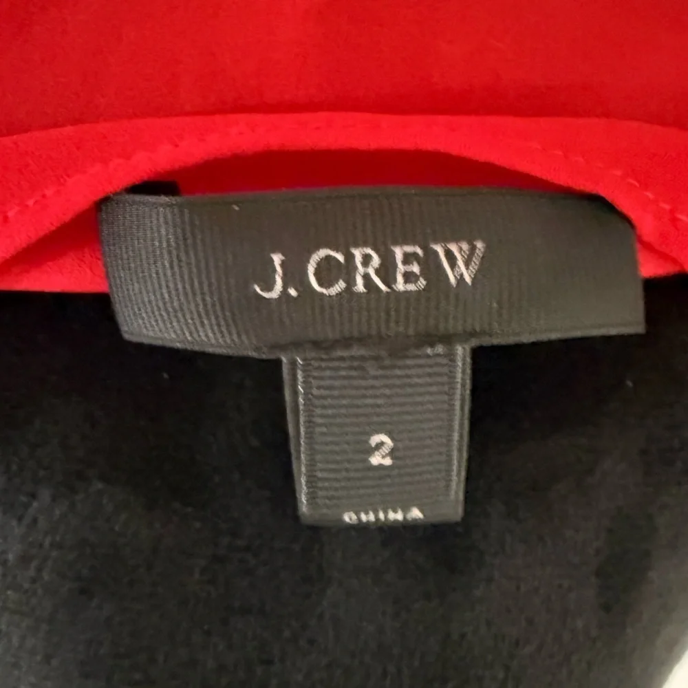 J. Crew Bright Red Sleeveless Blouse